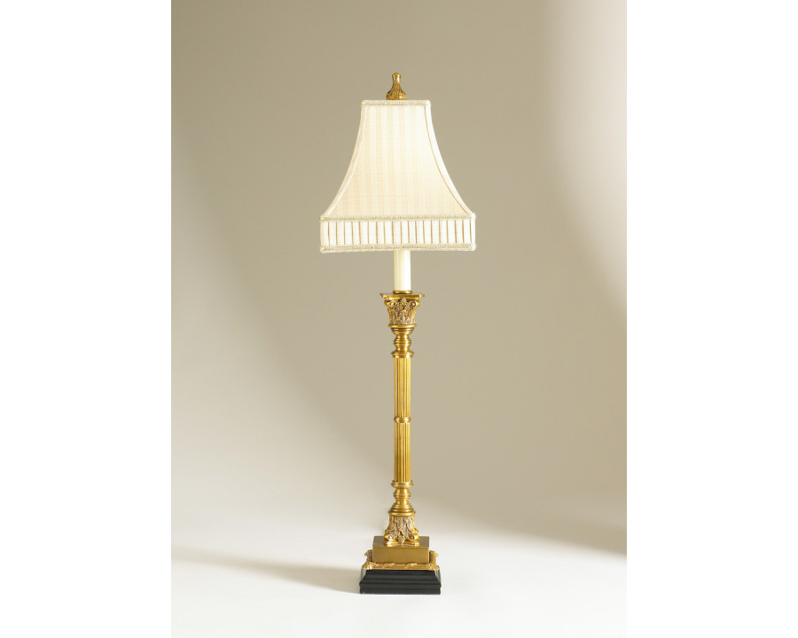 Chelsea House - St Michel Console Lamp in Antique Brass/White