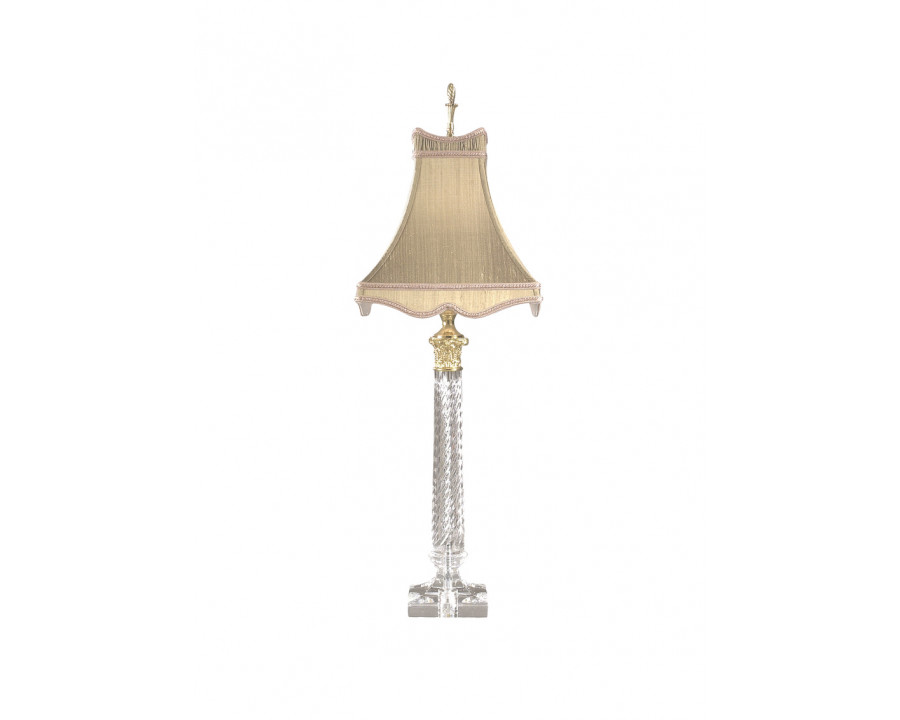 Chelsea House - Twist Crystal Accent Lamp in Clear