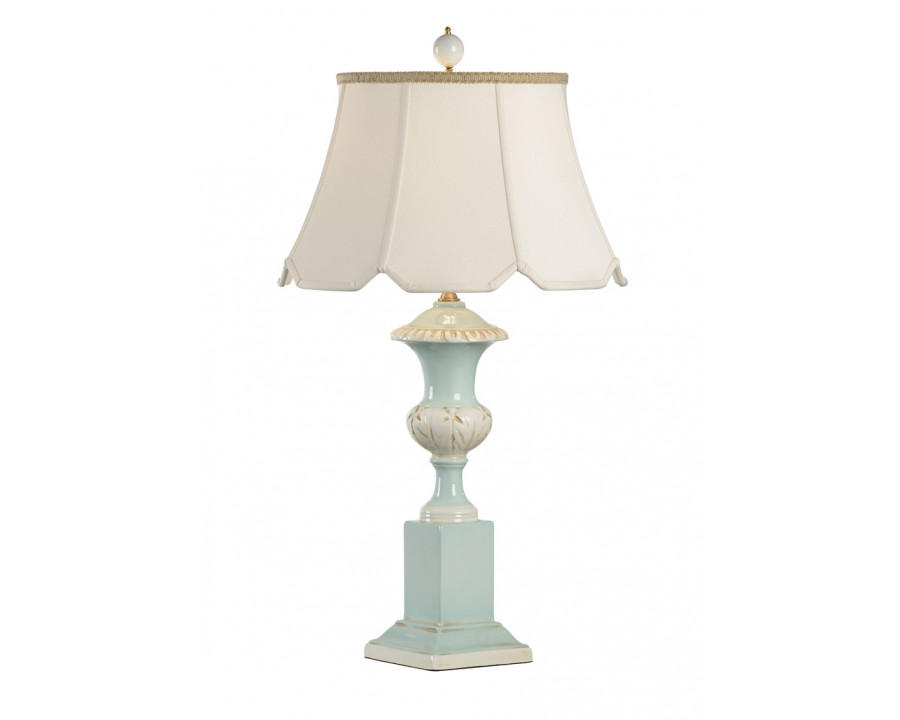 Chelsea House - Wakefield Ceramic Lamp in Light Blue/White