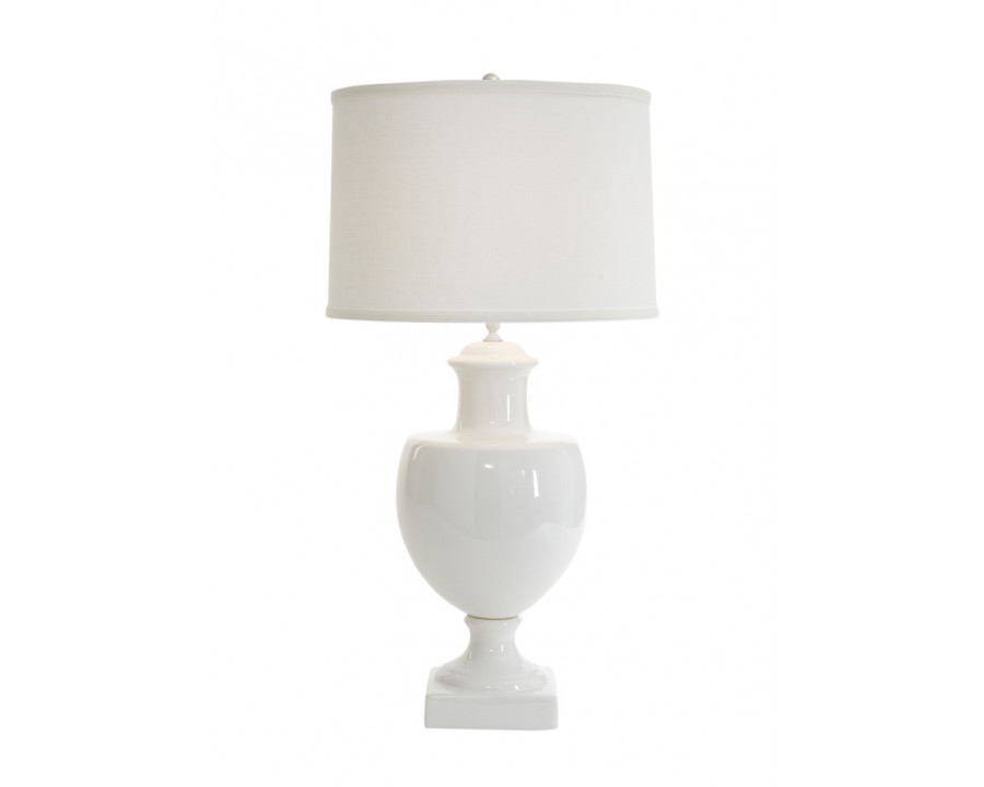 Chelsea House Greenwich Lamp - White, Ceramic