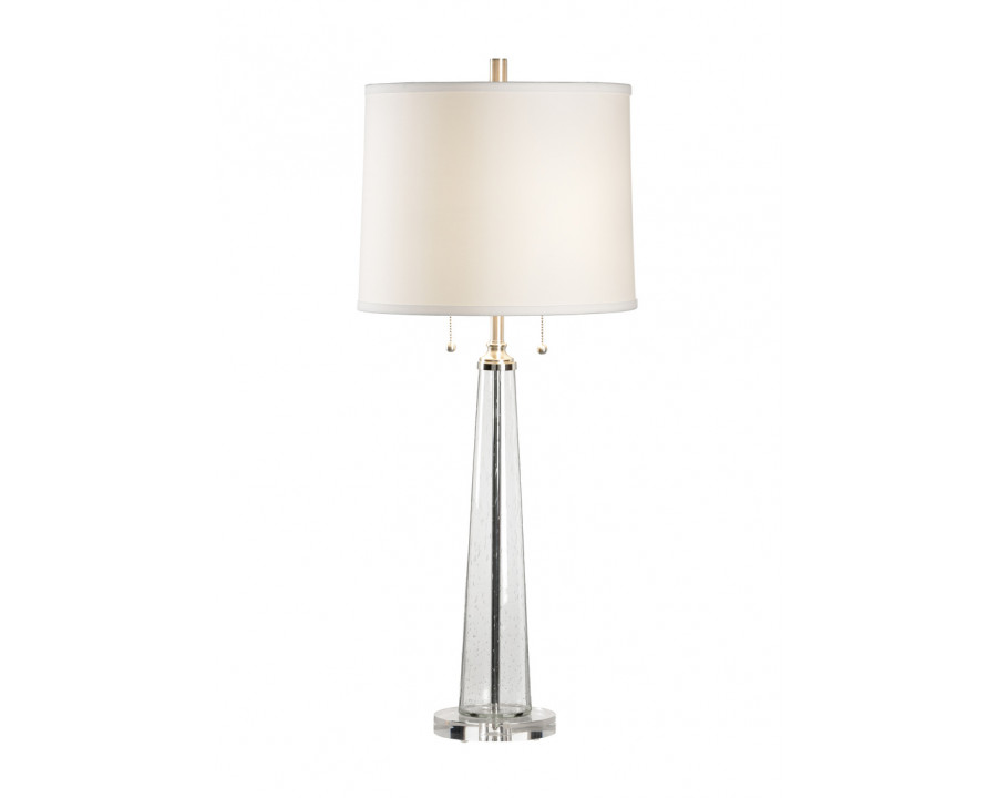 Chelsea House - Bubble Glass Column Lamp in Clear/Nickel Accents