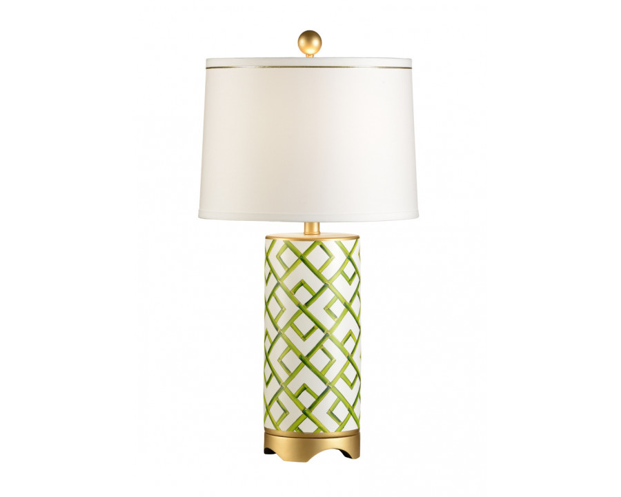 Chelsea House Bamboo Squares Lamp - Green