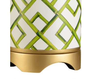 Chelsea House Bamboo Squares Lamp - Green