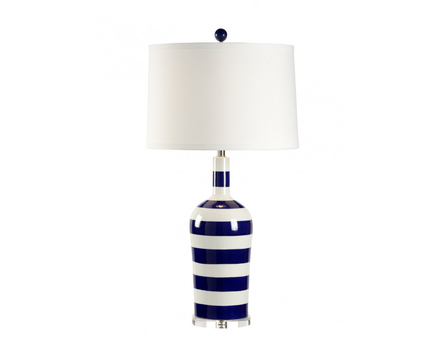 Chelsea House Beach Stripe Lamp - Blue/White