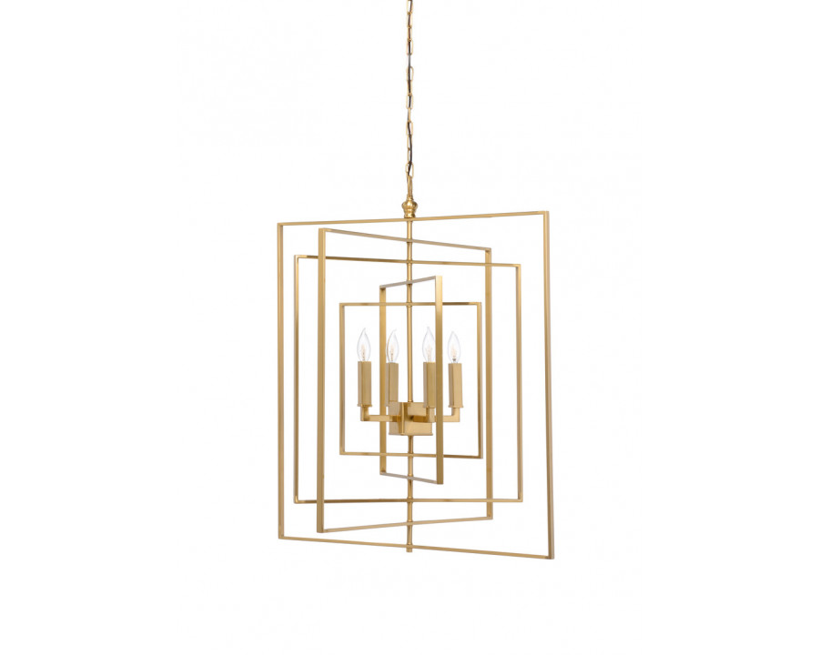 Chelsea House Cube Chandelier - Antique Brass