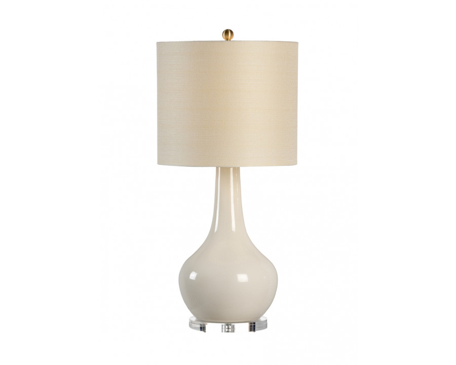 Chelsea House - Charles Vase Lamp in Cream/Antique Brass