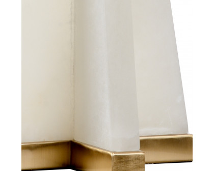 Chelsea House - Alabaster Pyramid Lamp in Natural White