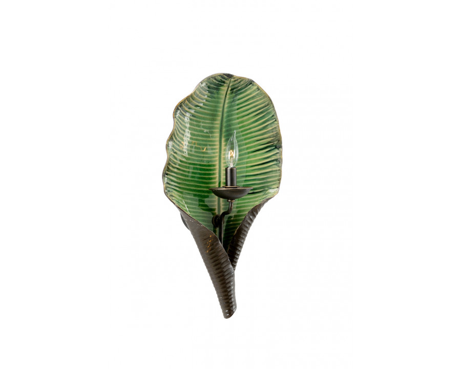 Chelsea House - Palm Leaf Sconce in Dark Green/Brown