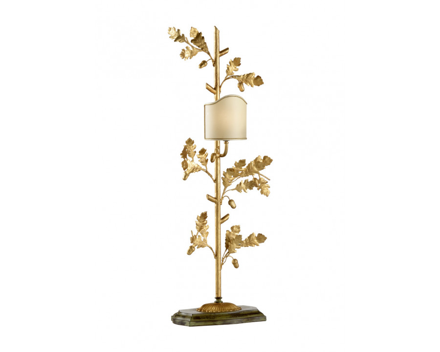 Chelsea House Oak Leaf Lamp - Gold Leaf, Left Facing