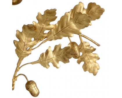 Chelsea House Oak Leaf Lamp - Gold Leaf, Left Facing