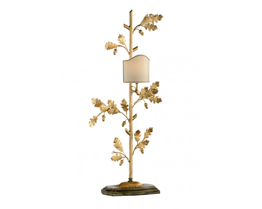 Chelsea House Oak Leaf Lamp - Gold Leaf, Right Facing