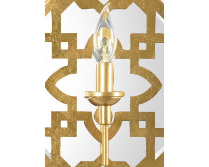 Chelsea House - Agadir Medallion Sconce in Antique Gold Leaf/Clear