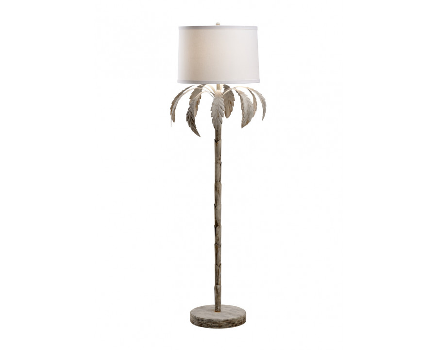 Chelsea House Palm Floor Lamp - Whitewash