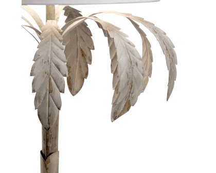 Chelsea House Palm Floor Lamp - Whitewash