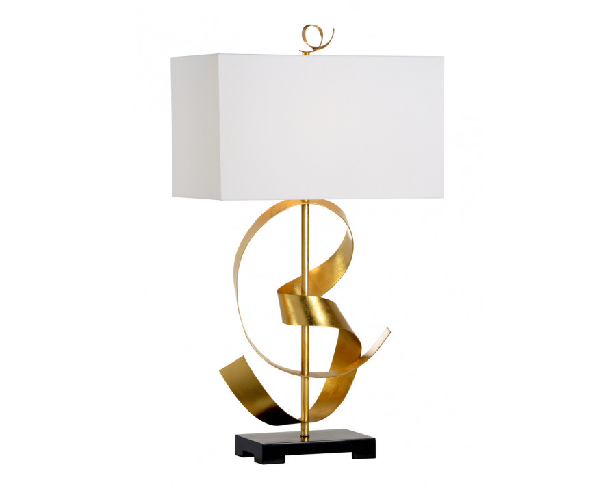 Chelsea House - Ribbon Twirl Lamp in Antique Gold/Black