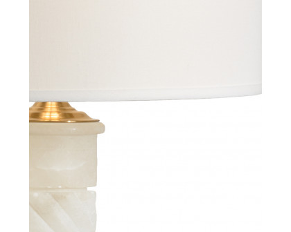 Chelsea House - Roman Alabaster Lamp in Natural White