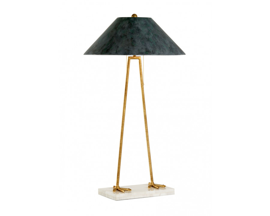 Chelsea House - Large Aviary Lamp in Antique Gold Leaf