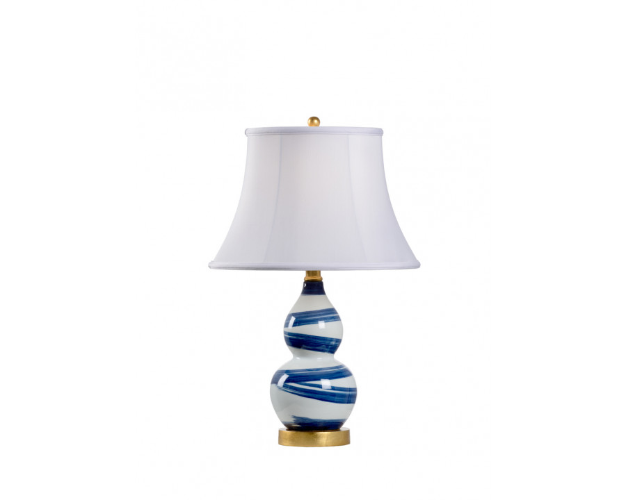 Chelsea House - Swirl Lamp in Cobalt/White