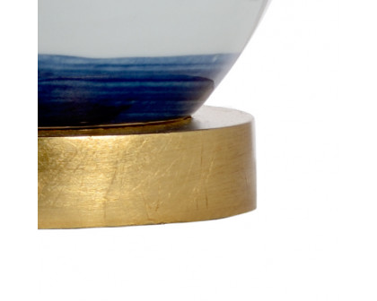 Chelsea House - Swirl Lamp in Cobalt/White