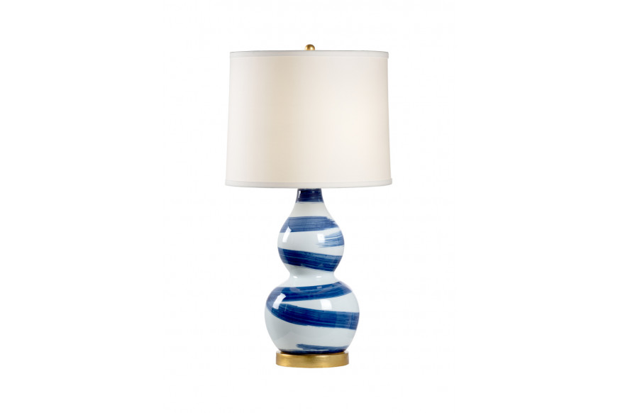 Chelsea House™ Essex Lamp - Cobalt/White