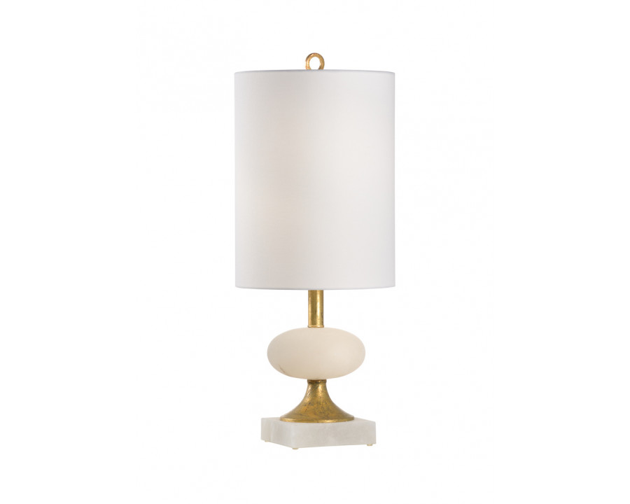 Chelsea House - Charlotte Lamp in Natural White/Antique Gold Leaf