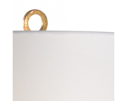 Chelsea House - Charlotte Lamp in Natural White/Antique Gold Leaf