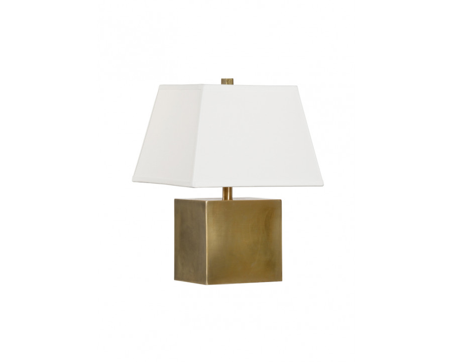 Chelsea House - Cube Lamp in Antique Brass