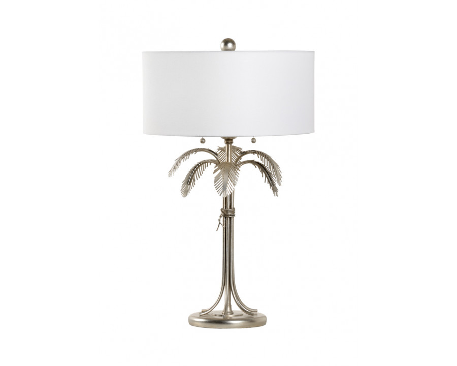 Chelsea House Fine Palm Lamp - Antique Silver Leaf