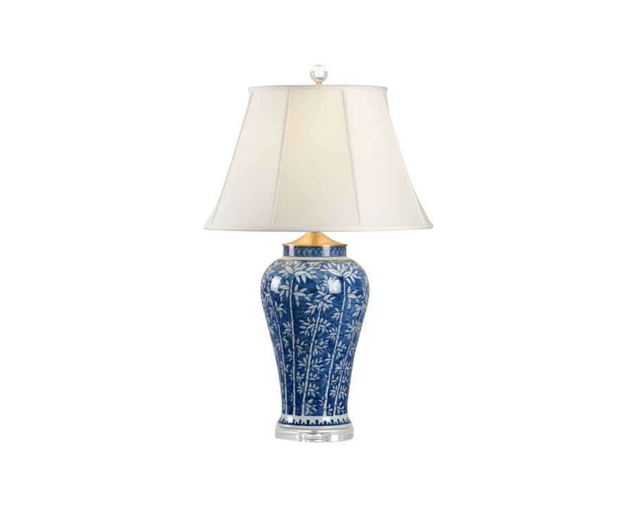 Chelsea House - Chinese Bamboo Vase Lamp in Blue/White