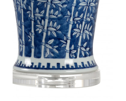 Chelsea House - Chinese Bamboo Vase Lamp in Blue/White