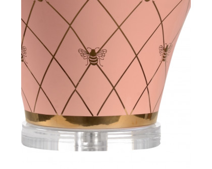 Chelsea House Ginger Jar Lamp - Coral