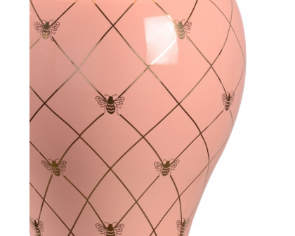 Chelsea House Ginger Jar Lamp - Coral