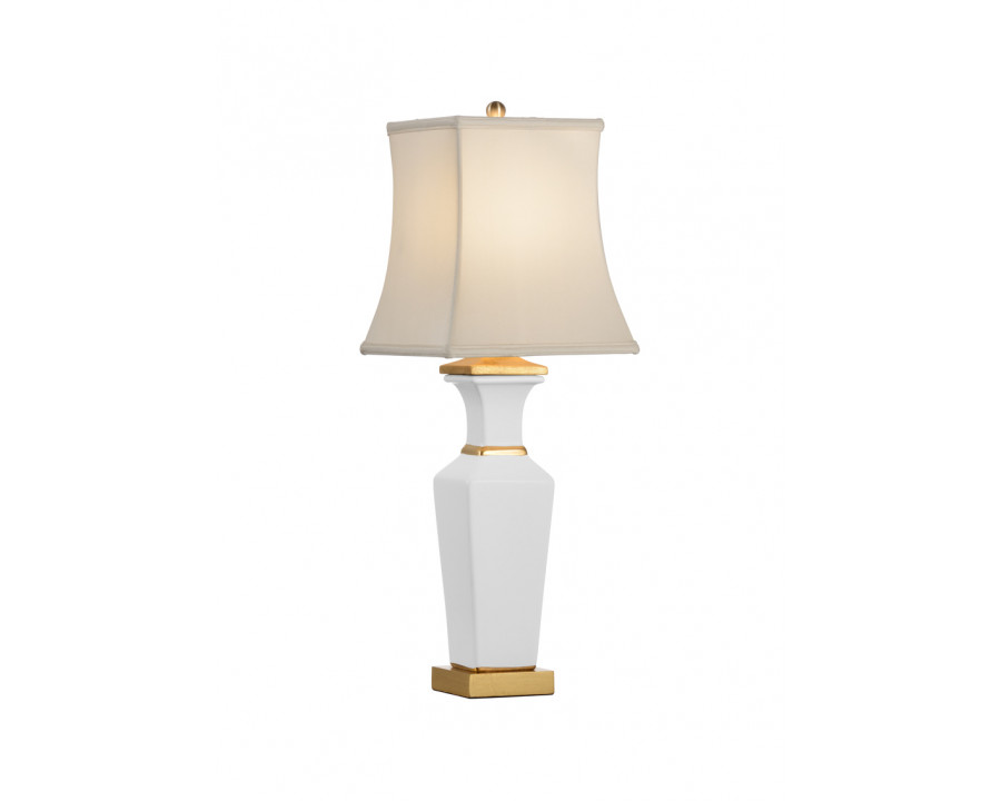 Chelsea House Square Vase Lamp - White