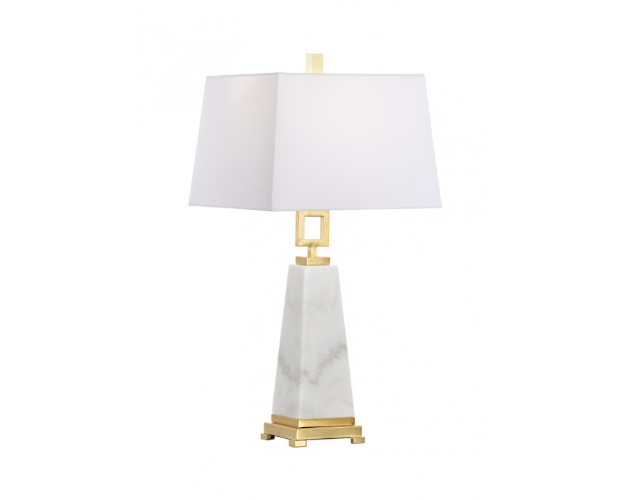 Chelsea House - Marble Pyramid Lamp in Natural White