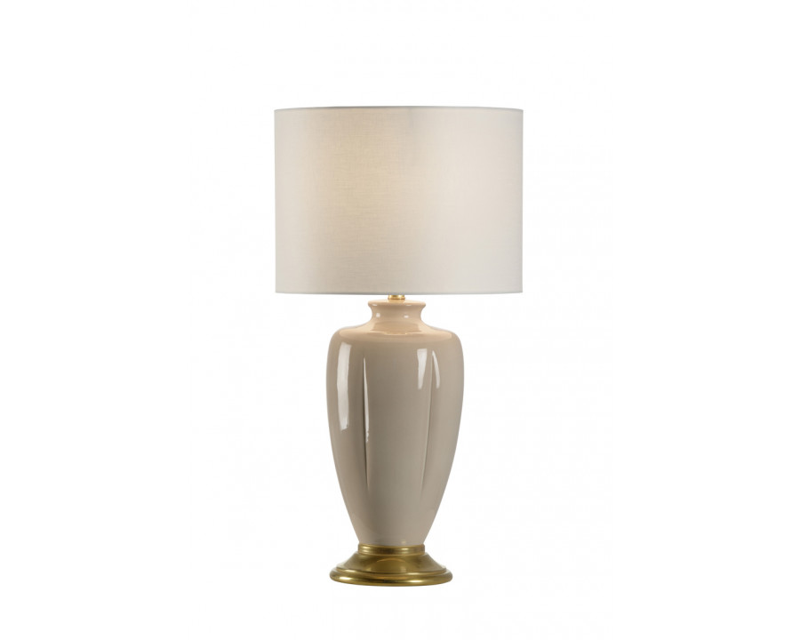 Chelsea House - Dimpled Lamp Taupe in Taupe/Metallic Gold