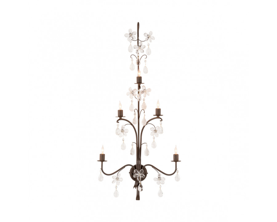 Chelsea House - Perennial Sconce in Bronze/Clear