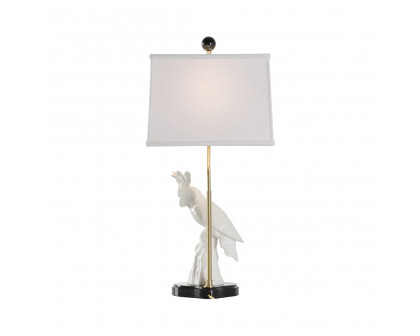 Chelsea House Hope White Parrot Lamp - White, Right Facing