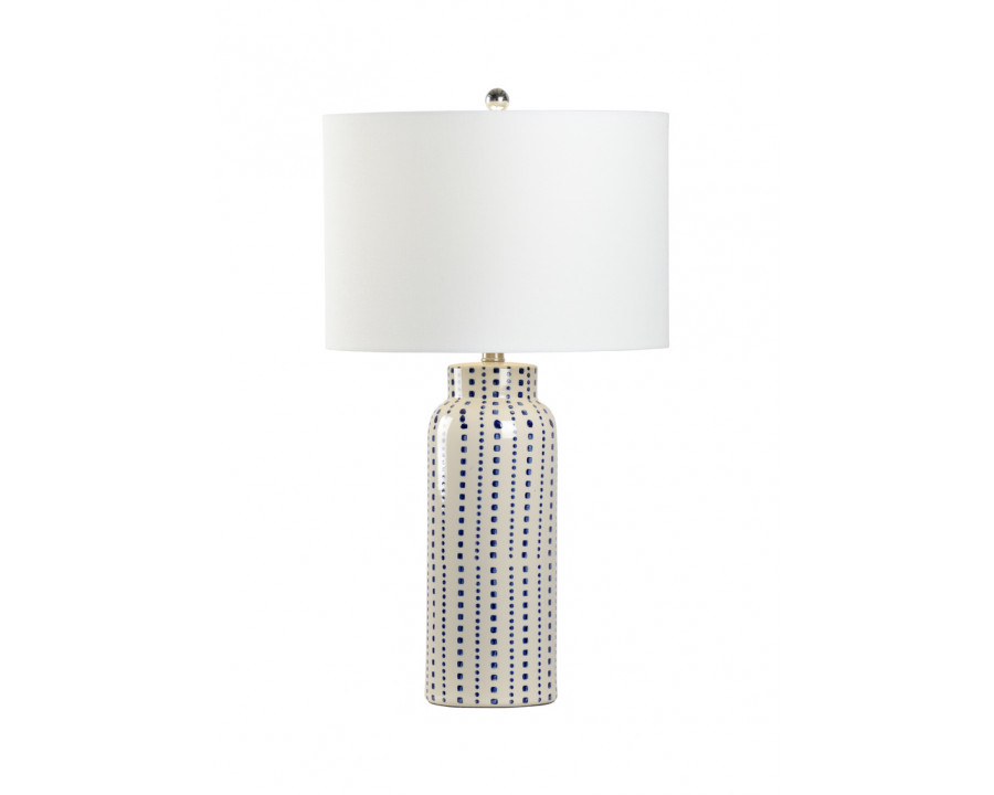 Chelsea House - Milton Lamp in Blue/White