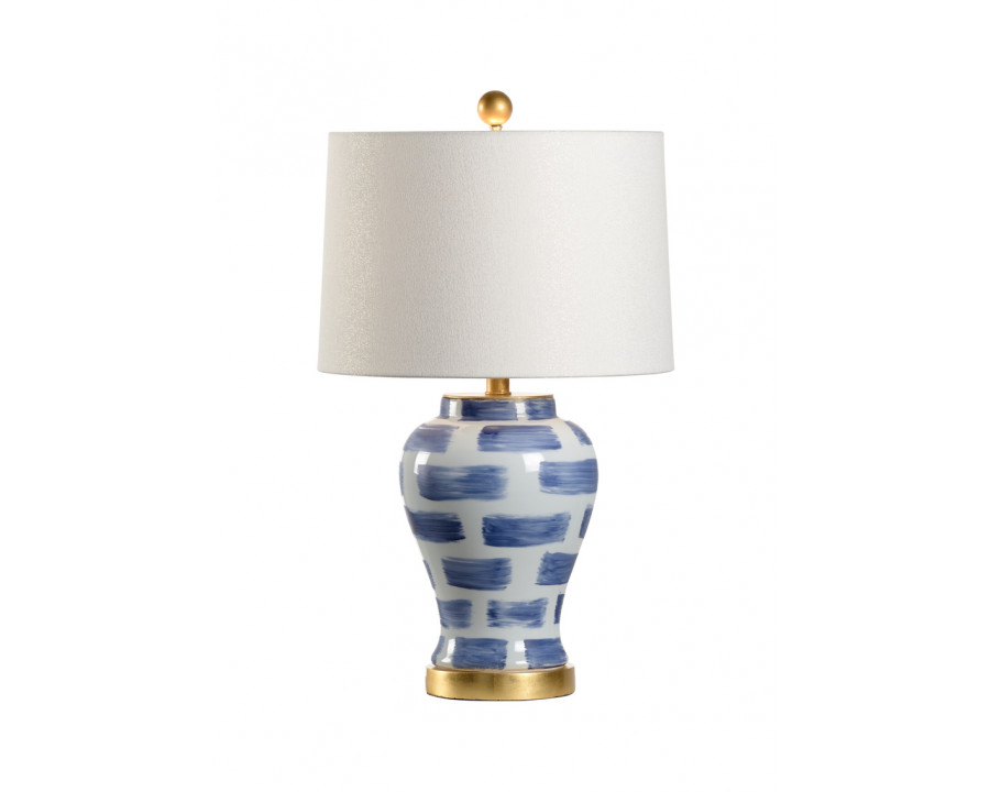 Chelsea House - Brick Lamp in Blue/White