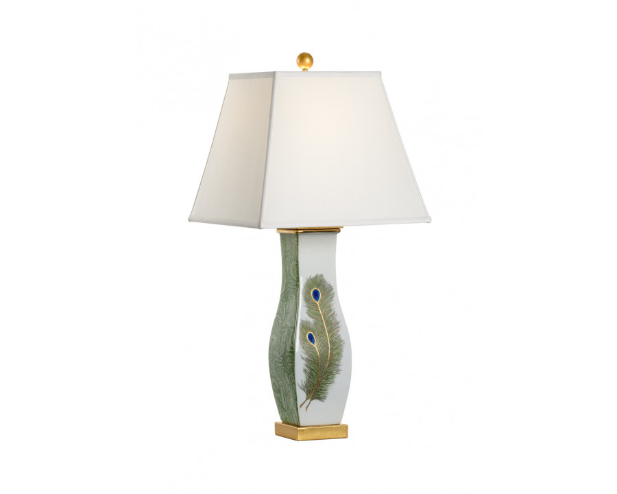 Chelsea House - Peacock Feather Lamp in Hand Painted