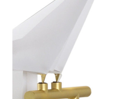 Chelsea House - Origami Bird Floor Lamp in Antique Brass/Cream