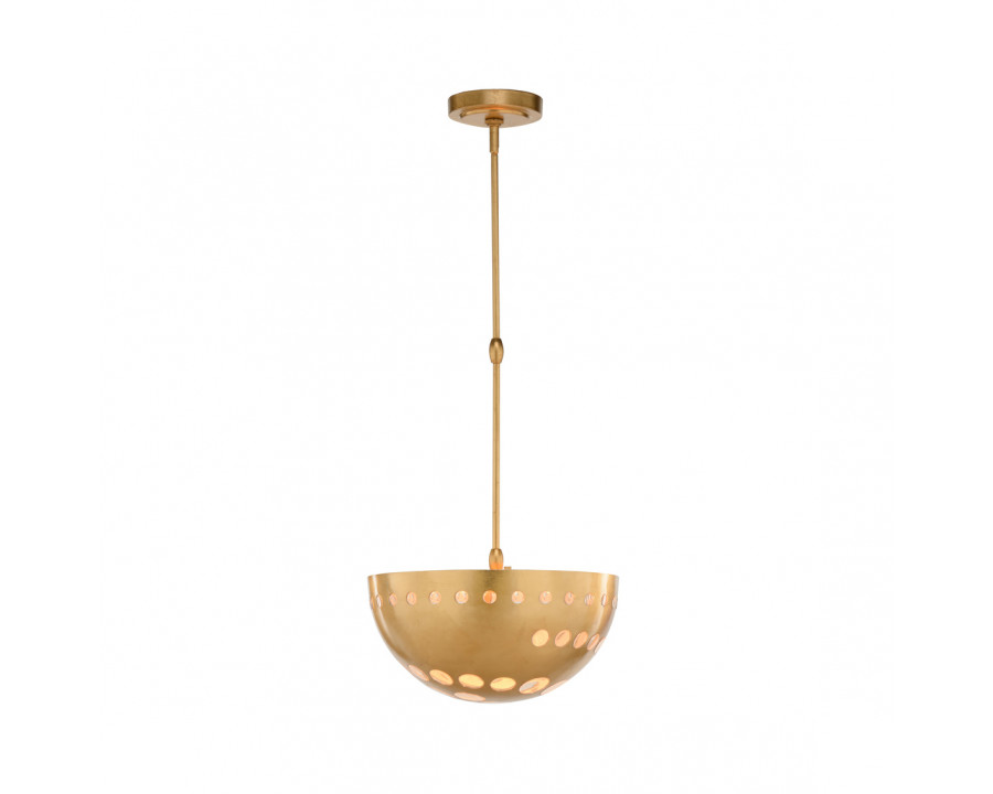 Chelsea House - Cirque Small Pendant in Antique Gold Leaf/Clear