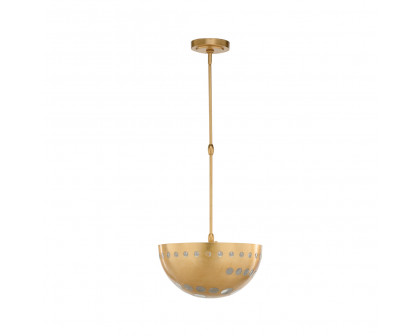 Chelsea House - Cirque Small Pendant in Antique Gold Leaf/Clear