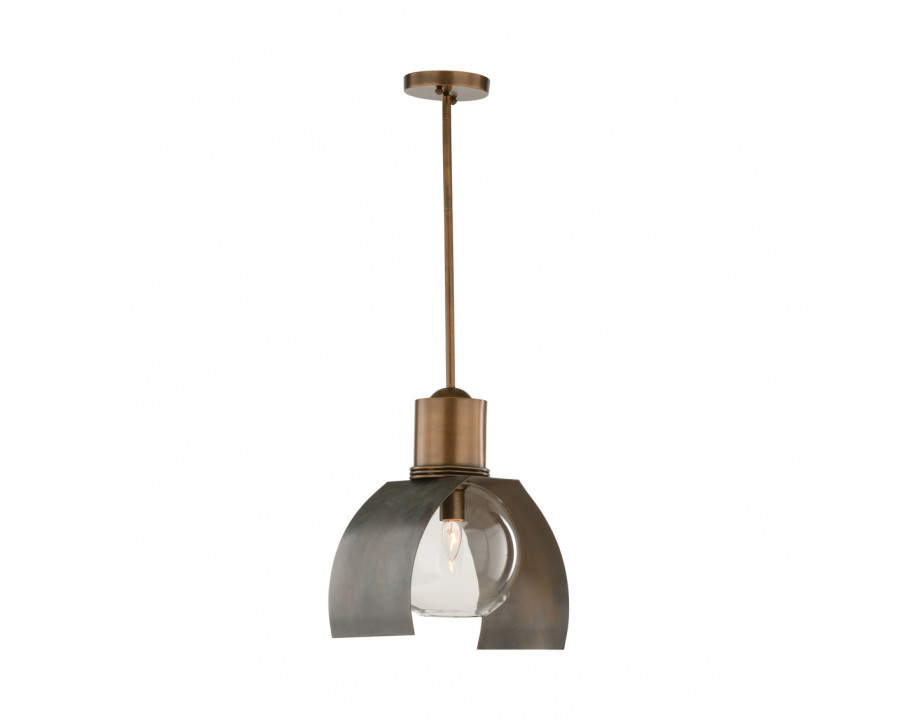 Chelsea House - John Pendant in Verdi/Coffee Bronze/Clear