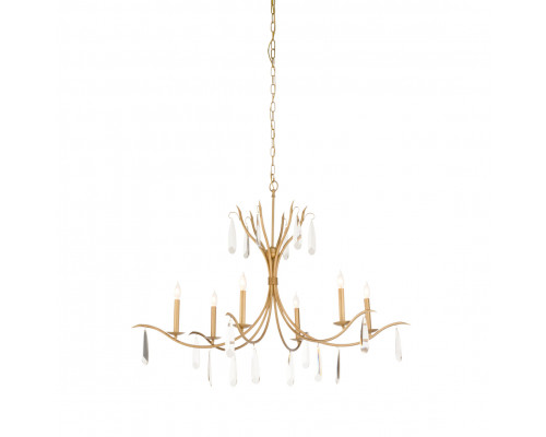 Chelsea House - Giulia Chandelier in Antique Gold/Clear