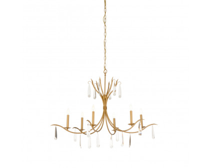 Chelsea House - Giulia Chandelier in Antique Gold/Clear