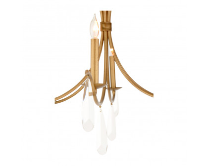 Chelsea House - Giulia Chandelier in Antique Gold/Clear