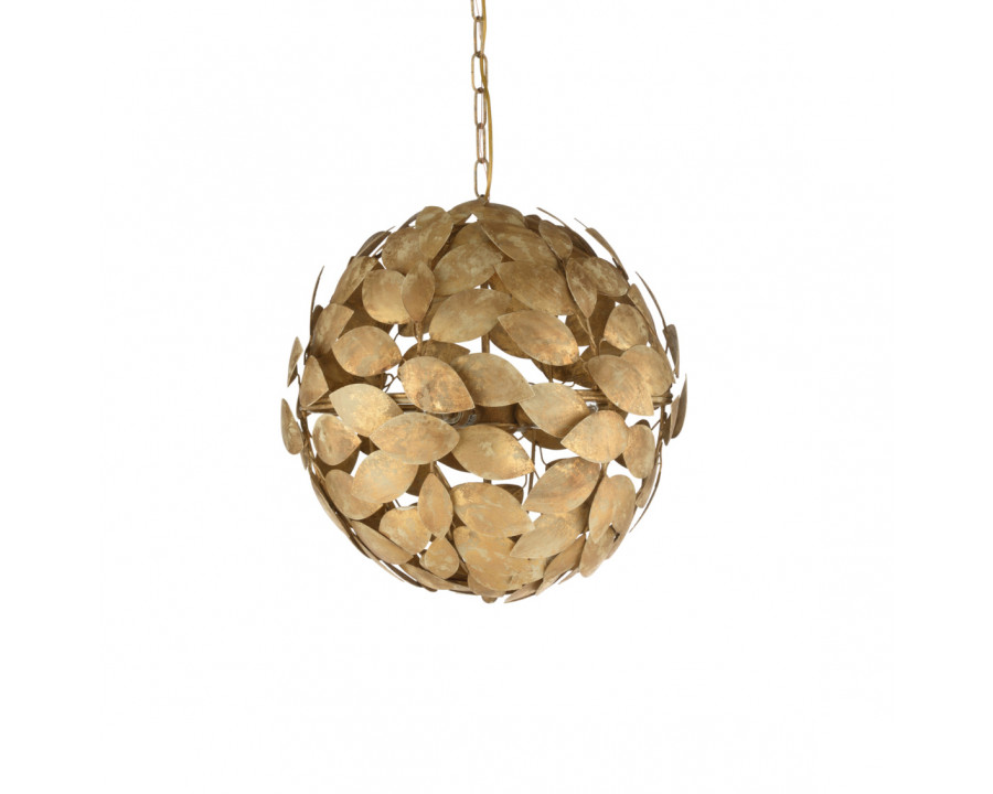 Chelsea House - Ficus Ball Chandelier in White/Gold