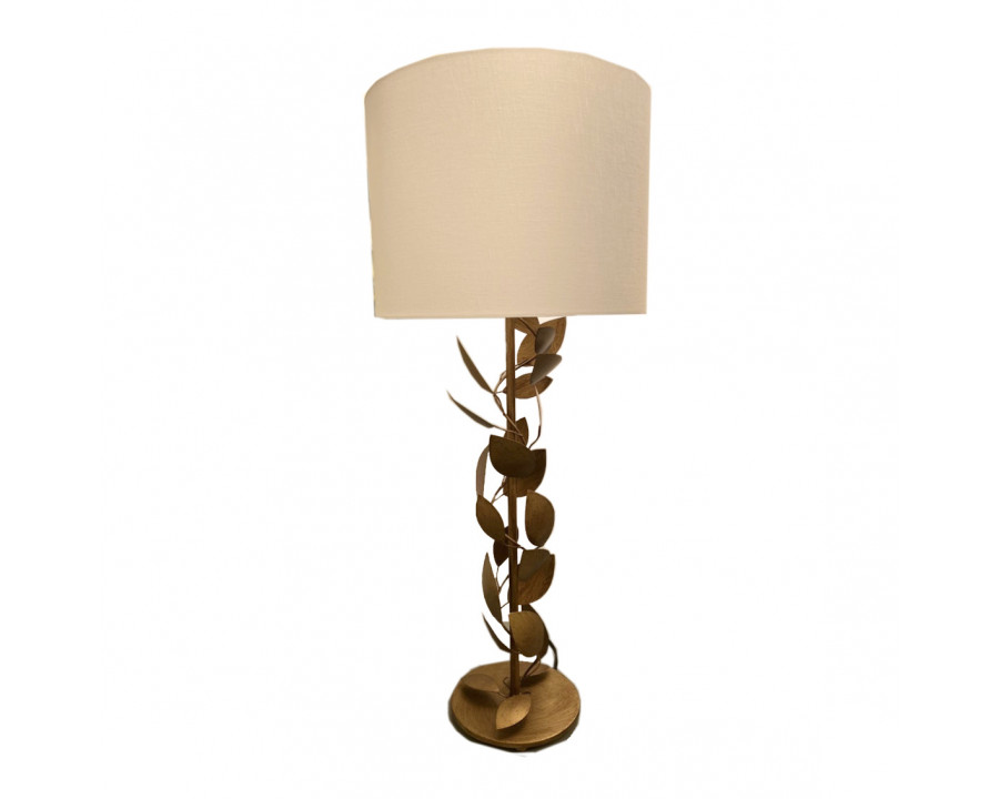 Chelsea House Ficus Leaf Lamp - Antique Gold