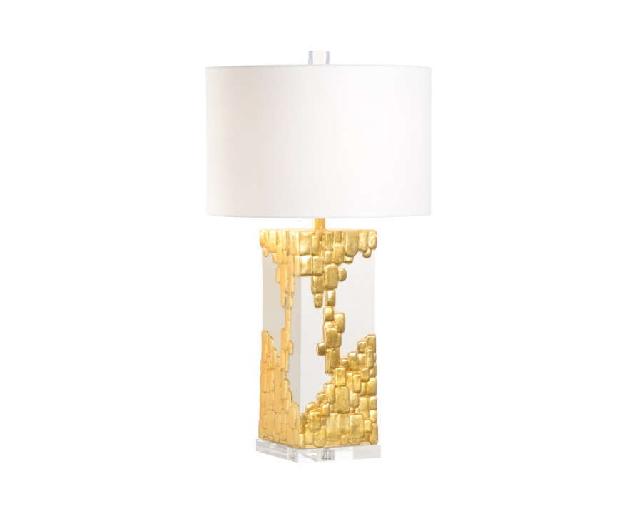 Chelsea House - Tetris Lamp in White/Gold Leaf